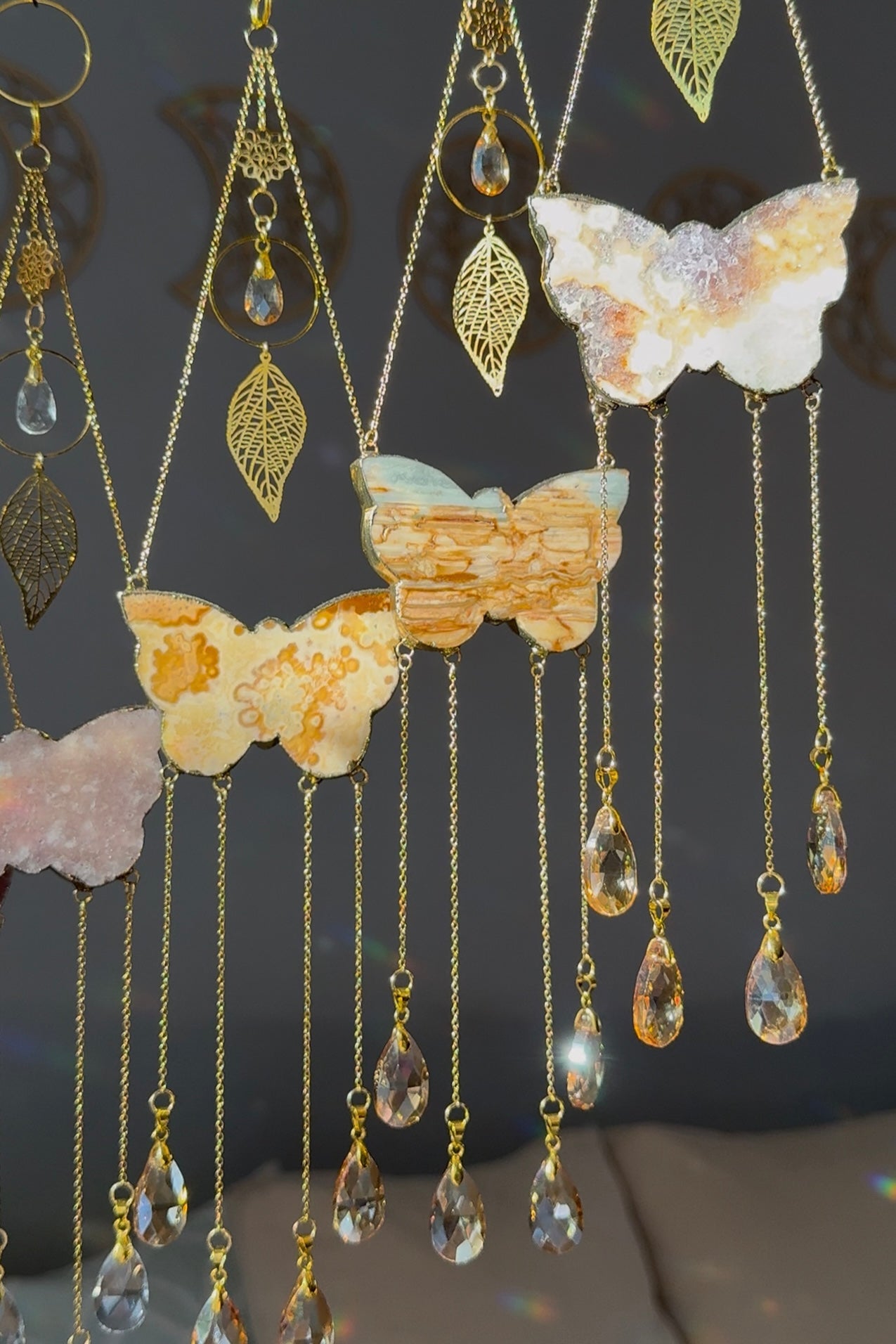 Gold-plated Aurora Butterfly Sun Catcher
