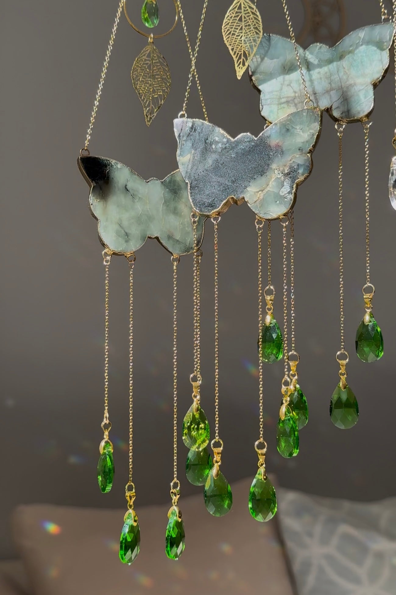 Gold-plated Aurora Butterfly Sun Catcher