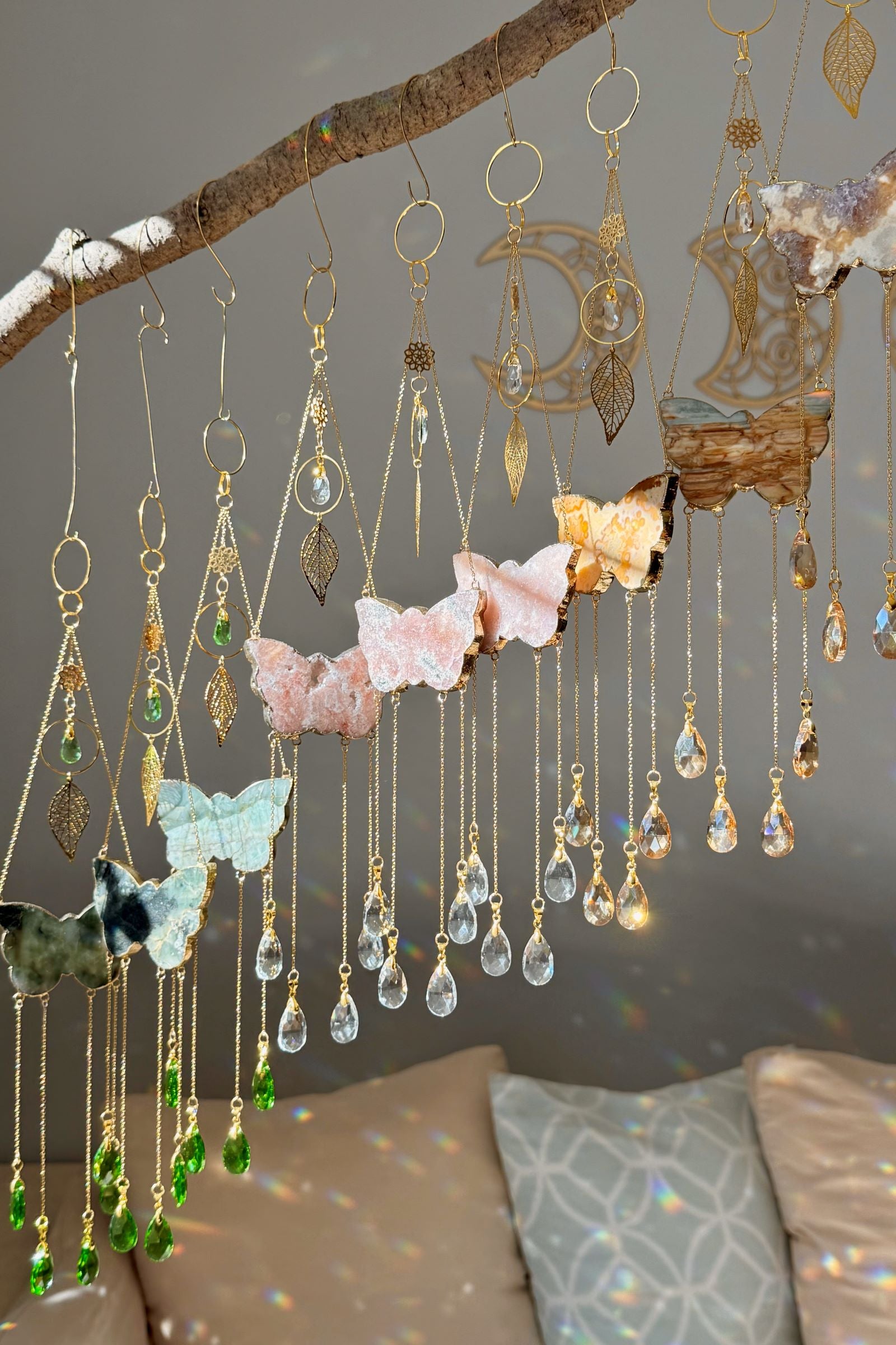 Gold-plated Aurora Butterfly Sun Catcher