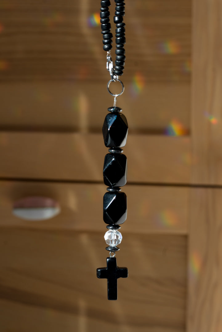 Brancusi Crystal Rosary / Car Charm