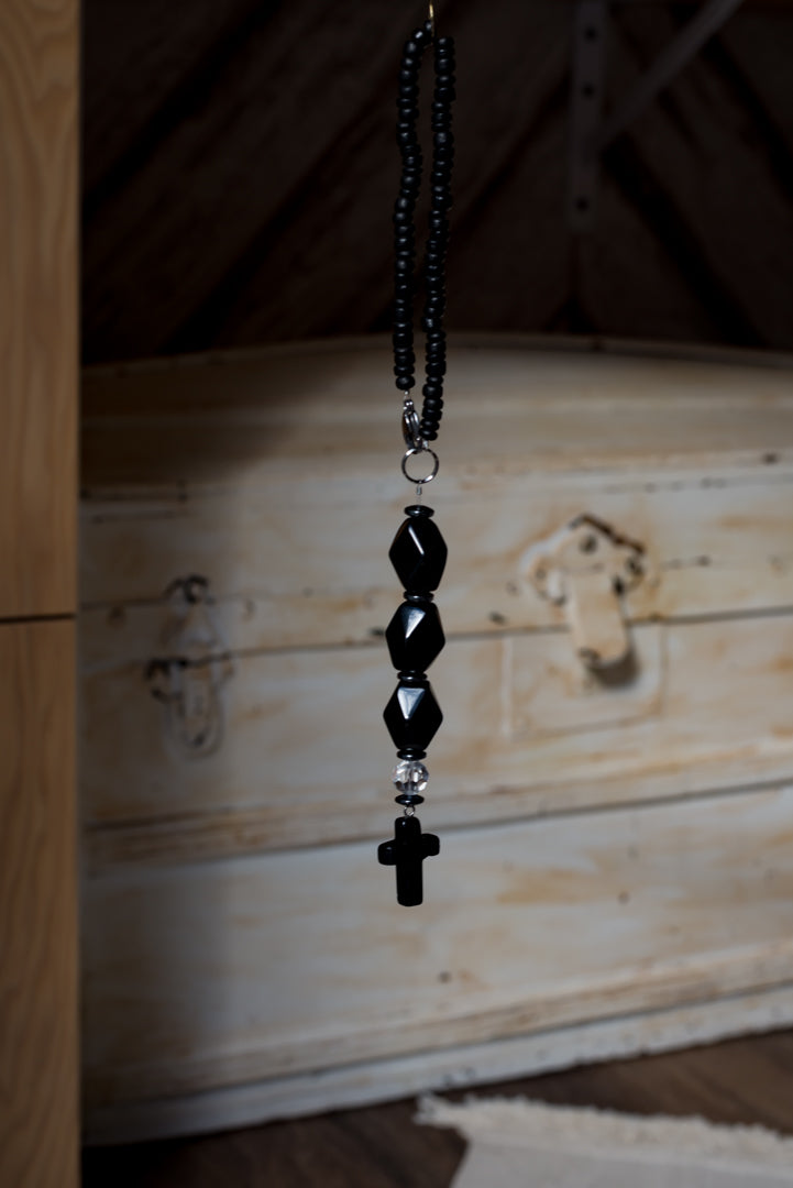 Brancusi Crystal Rosary / Car Charm