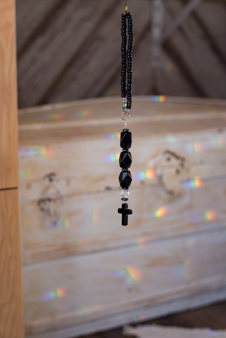 Brancusi Crystal Rosary / Car Charm