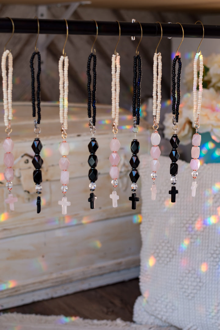 Brancusi Crystal Rosary / Car Charm