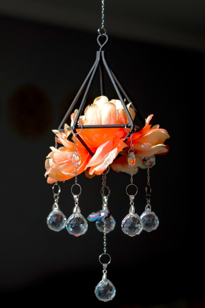 Peony Flower Holder Sun Catcher – for Window