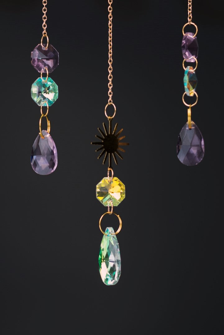 Rose Quartz Tree of Life Moon Sun Catcher